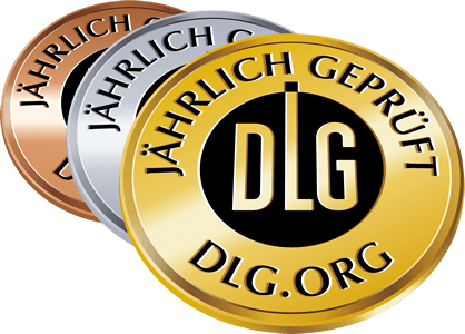 DLG - Jährlich prämiert. Hergestellt in Deutschland